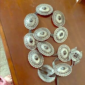 Kemo Sabe Navajo Stamped Silver Concho Belt